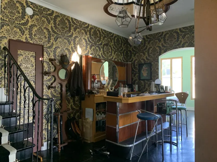 Joe Nicoletti, working on a Moroccan Villa, Hollywood Blvd